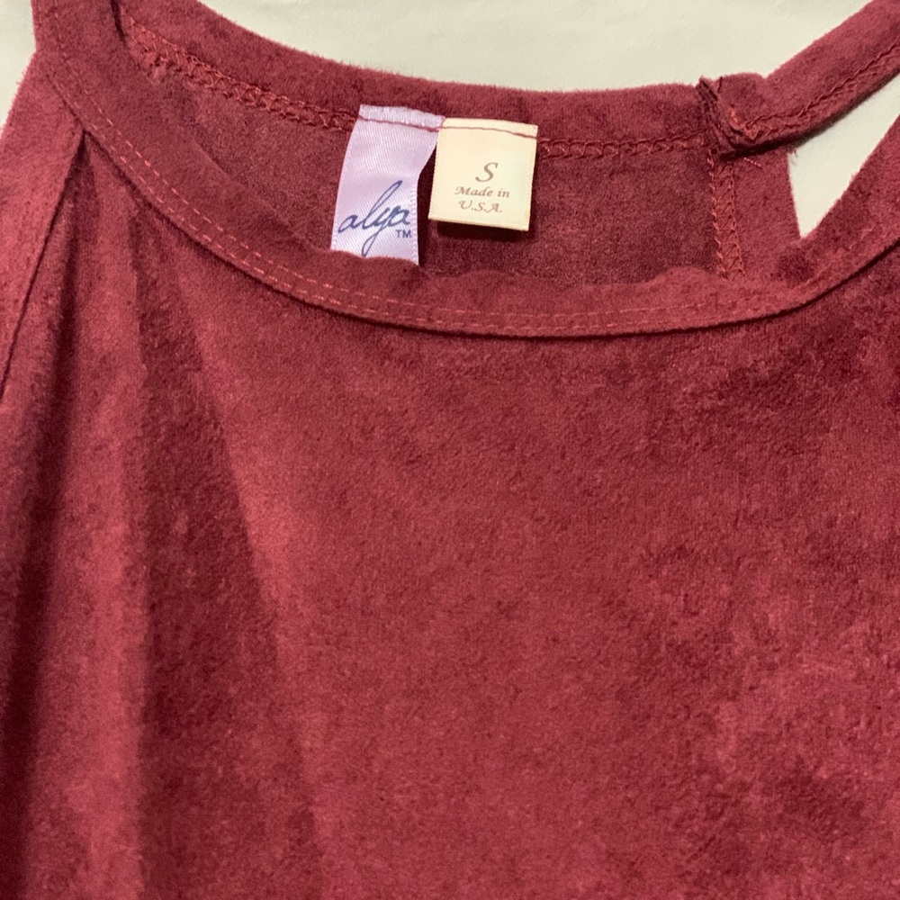 Deep red velvet dress